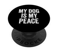 Il mio cane è la mia pace. cane vintage citazione art. PopSockets PopGrip Adesivo