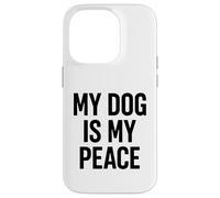 Il mio cane è la mia pace. Design minimalista per amanti dei cani. Custodia per iPhone 14 Pro