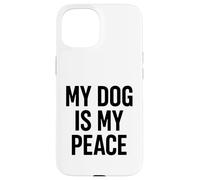Il mio cane è la mia pace. Design minimalista per amanti dei cani. Custodia per iPhone 15