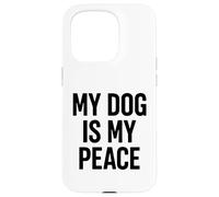 Il mio cane è la mia pace. Design minimalista per amanti dei cani. Custodia per iPhone 15 Pro