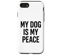 Il mio cane è la mia pace. Design minimalista per amanti dei cani. Custodia per iPhone SE (2020) / 7 / 8