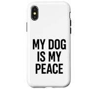 Il mio cane è la mia pace. Design minimalista per amanti dei cani. Custodia per iPhone X/XS