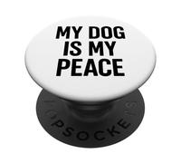 Il mio cane è la mia pace. Design minimalista per amanti dei cani. PopSockets PopGrip Adesivo