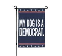 Il mio cane è un democratico, se ne sta sdraiato e si aspetta che io lo nutra. Bandiera divertente da giardino