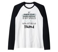 Il Mio Cane Golden Retriever Color Crema Inglese Non è viziato Maglia con Maniche Raglan