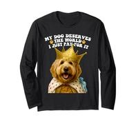 Il mio cane merita il mondo Goldendoodle Puppy Lover Pup Maglia a Manica