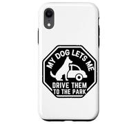 Il mio cane mi lascia guidare al parco Funny Pet Humor Custodia per iPhone XR