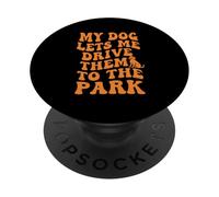 Il mio cane mi lascia guidare al parco Funny Pet Humor PopSockets PopGrip Adesivo