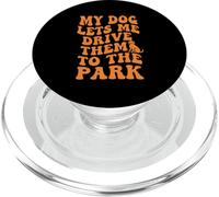 Il mio cane mi lascia guidare al parco Funny Pet Humor PopSockets PopGrip per MagSafe