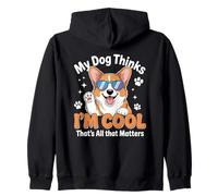 Il mio cane pensa che io sia cool per gli amanti dei cani Felpa con Cappuccio