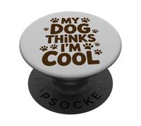Il mio cane pensa che io sia figo, Paw Prints PopSockets PopGrip Adesivo