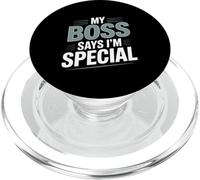 Il mio capo dice che sono speciale sarcastico lavoro umorismo PopSockets PopGrip per MagSafe