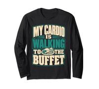 Il Mio Cardio Sta camminando Verso Il Buffet Divertente Maglia a Manica