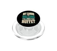 Il mio cardio sta camminando verso il buffet divertente PopSockets PopGrip per MagSafe