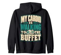 Il Mio Cardio Sta camminando Verso la Crociera a Buffet Felpa con Cappuccio