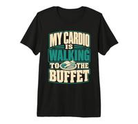 Il Mio Cardio Sta camminando Verso la Crociera a Buffet Maglietta Premium