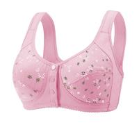 Il mio carrello Annunci stampa, biancheria intima sottile taglie forti, anteriore, senza fili, reggiseno sportivo in pizzo, copertura del seno, grandi reggiseni estivi vestito da donna, Rosa chiaro