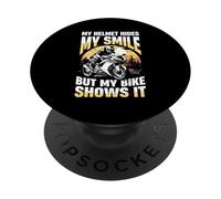 Il mio casco nasconde il mio sorriso ma la mia bici lo mostra PopSockets PopGrip Adesivo
