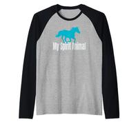 Il Mio Cavallo Animale Spirituale Maglia con Maniche Raglan
