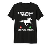 Il Mio Cavallo Mi Chiama E Io Devo Andare Cavaliere Cavalli Maglietta Premium