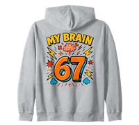 Il Mio Cervello 67 - Funny Six Seven Meme Felpa con Cappuccio