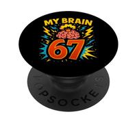 Il mio cervello 67 - Funny Six Seven Meme PopSockets PopGrip Adesivo