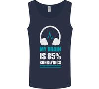 Il Mio Cervello È 85% Testo Canzone Musica Amante Uomo Canotta Maglia
