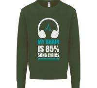 Il Mio Cervello È 85% Testo Canzone Musica Amante Uomo Felpa Maglione