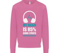 Il Mio Cervello È 85% Testo Canzone Musica Amante Uomo Felpa Maglione