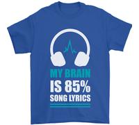 Il Mio Cervello È 85% Testo Canzone Musica Amante Uomo T-Shirt 100% Cotone