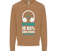 Il Mio Cervello È 85% Testo Della Canzone Musica Amante Uomo Felpa Maglione