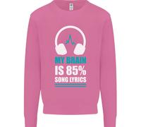 Il Mio Cervello È 85% Testo Della Canzone Musica Amante Uomo Felpa Maglione