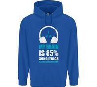 Il Mio Cervello È 85% Testo Di Canzone Per Amante Della Musica Uomo Felpa