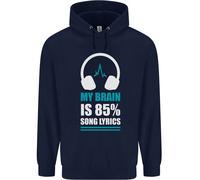 Il Mio Cervello È 85% Testo Di Canzone Per Amante Della Musica Uomo Felpa