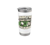 Il mio cervello è fondamentalmente golf divertente golf ossessione umorismo Bicchiere termico in acciaio inox doppia parete