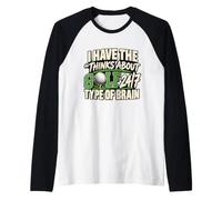 Il Mio Cervello è fondamentalmente Golf Divertente Golf Ossessione Umorismo Maglia con Maniche Raglan