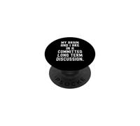 il mio cervello e io siamo impegnati a lungo termine discussione Divertente PopSockets PopGrip Adesivo