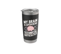Il mio cervello ha difficoltà tecniche Consapevolezza del Parkinson Bicchiere termico in acciaio inox doppia parete