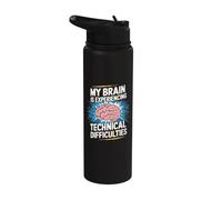 Il mio cervello ha difficoltà tecniche Consapevolezza del Parkinson Stainless Steel Insulated Water Bottle