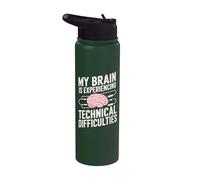 Il mio cervello ha difficoltà tecniche Consapevolezza del Parkinson Stainless Steel Insulated Water Bottle