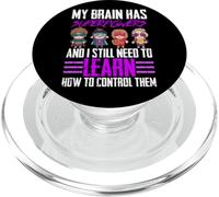 Il mio cervello ha superpoteri Supporto per i sopravvissuti alla consapevolezza dell"epilessia PopSockets PopGrip per MagSafe