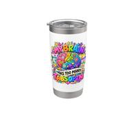 Il mio cervello ha troppe schede aperte divertente neurodiversità ADHD Bicchiere termico in acciaio inox doppia parete