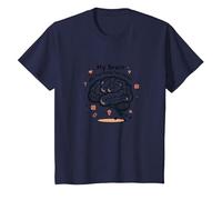 Il Mio Cervello ha troppe schede Aperte Maglietta, Bambini, Navy, 10 Anni