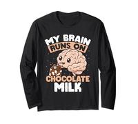 Il Mio Cervello scorre sul Latte al Cioccolato Maglia a Manica