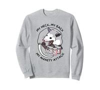 Il Mio Collo La mia Schiena Il Mio Attacco di ansia Divertente Opossum Meme Opossum Felpa