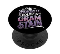 Il mio colore preferito è Gram Stain Microbiologo PopSockets PopGrip Adesivo