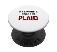Il mio colore preferito è il divertente design in stile invernale a quadri PopSockets PopGrip Adesivo