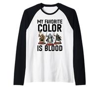 Il Mio Colore Preferito è Il Sangue Divertente Pittore in Miniatura Maglia con Maniche Raglan