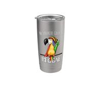 Il mio colore preferito è Reggae Funky Rasta Parrot Bicchiere termico in acciaio inox doppia parete