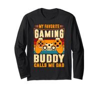 Il Mio Compagno di Gioco Preferito Mi Chiama papà Videogiochi Daddy Son Maglia a Manica